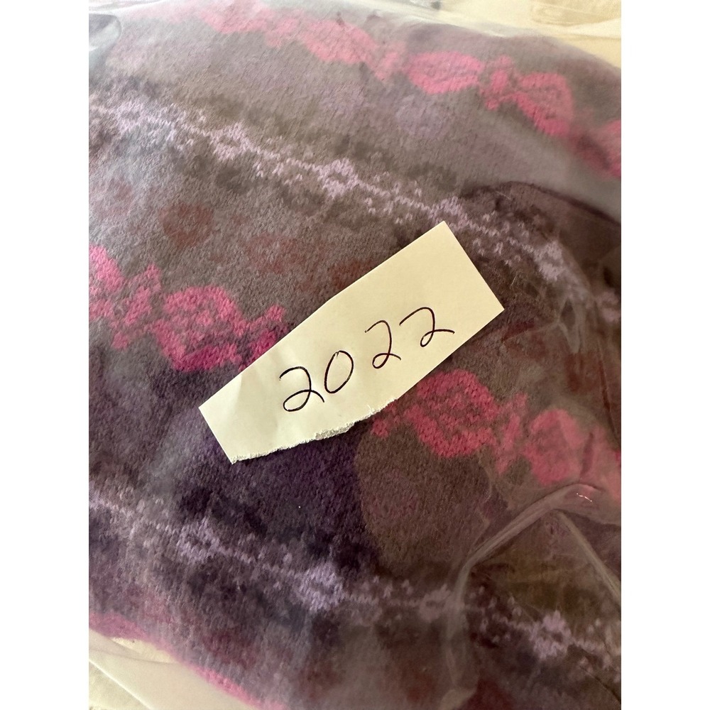 L.L. Bean Fair Isle Turtleneck Sweater M Pink Purple Cotton Cashmere Grandma‎ - Picture 11 of 11